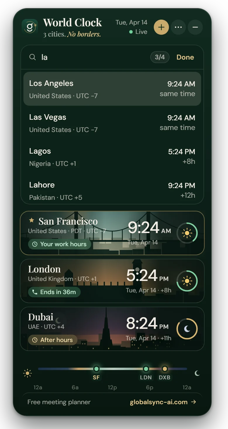 Add a city: Search 160+ cities by name, country or airport code.
